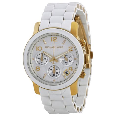 michael kors runway watch white|michael kors waterproof watch.